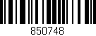 Código de barras (EAN, GTIN, SKU, ISBN): '850748'