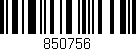 Código de barras (EAN, GTIN, SKU, ISBN): '850756'
