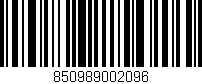 Código de barras (EAN, GTIN, SKU, ISBN): '850989002096'