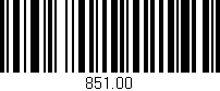 Código de barras (EAN, GTIN, SKU, ISBN): '851.00'