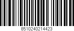 Código de barras (EAN, GTIN, SKU, ISBN): '8510240214423'
