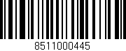 Código de barras (EAN, GTIN, SKU, ISBN): '8511000445'