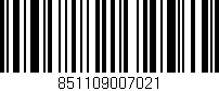 Código de barras (EAN, GTIN, SKU, ISBN): '851109007021'