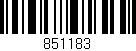 Código de barras (EAN, GTIN, SKU, ISBN): '851183'