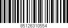 Código de barras (EAN, GTIN, SKU, ISBN): '85126310554'