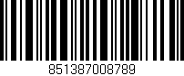 Código de barras (EAN, GTIN, SKU, ISBN): '851387008789'