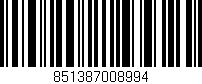 Código de barras (EAN, GTIN, SKU, ISBN): '851387008994'