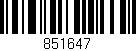 Código de barras (EAN, GTIN, SKU, ISBN): '851647'