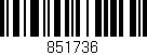 Código de barras (EAN, GTIN, SKU, ISBN): '851736'