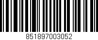 Código de barras (EAN, GTIN, SKU, ISBN): '851897003052'