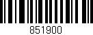 Código de barras (EAN, GTIN, SKU, ISBN): '851900'