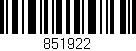 Código de barras (EAN, GTIN, SKU, ISBN): '851922'
