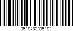 Código de barras (EAN, GTIN, SKU, ISBN): '8519463395193'