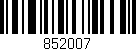 Código de barras (EAN, GTIN, SKU, ISBN): '852007'