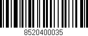 Código de barras (EAN, GTIN, SKU, ISBN): '8520400035'