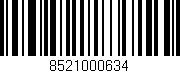 Código de barras (EAN, GTIN, SKU, ISBN): '8521000634'