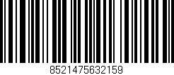 Código de barras (EAN, GTIN, SKU, ISBN): '8521475632159'