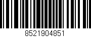 Código de barras (EAN, GTIN, SKU, ISBN): '8521904851'