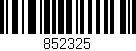 Código de barras (EAN, GTIN, SKU, ISBN): '852325'