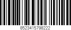 Código de barras (EAN, GTIN, SKU, ISBN): '8523415798222'