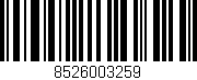 Código de barras (EAN, GTIN, SKU, ISBN): '8526003259'