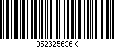 Código de barras (EAN, GTIN, SKU, ISBN): '852625636X'