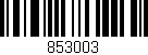 Código de barras (EAN, GTIN, SKU, ISBN): '853003'