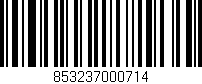Código de barras (EAN, GTIN, SKU, ISBN): '853237000714'