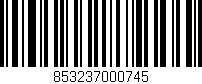 Código de barras (EAN, GTIN, SKU, ISBN): '853237000745'