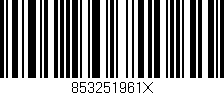 Código de barras (EAN, GTIN, SKU, ISBN): '853251961X'