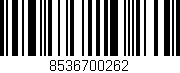 Código de barras (EAN, GTIN, SKU, ISBN): '8536700262'