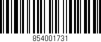 Código de barras (EAN, GTIN, SKU, ISBN): '854001731'