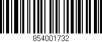 Código de barras (EAN, GTIN, SKU, ISBN): '854001732'