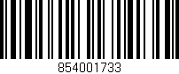 Código de barras (EAN, GTIN, SKU, ISBN): '854001733'