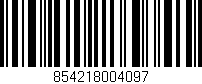 Código de barras (EAN, GTIN, SKU, ISBN): '854218004097'