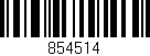 Código de barras (EAN, GTIN, SKU, ISBN): '854514'