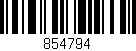 Código de barras (EAN, GTIN, SKU, ISBN): '854794'
