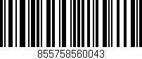 Código de barras (EAN, GTIN, SKU, ISBN): '855758560043'