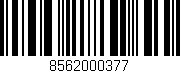 Código de barras (EAN, GTIN, SKU, ISBN): '8562000377'