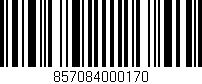 Código de barras (EAN, GTIN, SKU, ISBN): '857084000170'