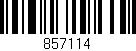Código de barras (EAN, GTIN, SKU, ISBN): '857114'