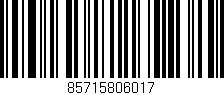 Código de barras (EAN, GTIN, SKU, ISBN): '85715806017'
