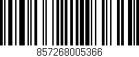 Código de barras (EAN, GTIN, SKU, ISBN): '857268005366'