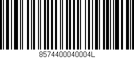 Código de barras (EAN, GTIN, SKU, ISBN): '8574400040004L'
