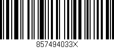 Código de barras (EAN, GTIN, SKU, ISBN): '857494033X'