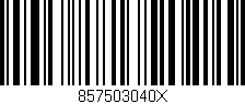 Código de barras (EAN, GTIN, SKU, ISBN): '857503040X'