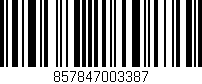 Código de barras (EAN, GTIN, SKU, ISBN): '857847003387'