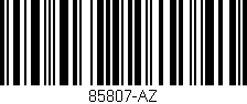 Código de barras (EAN, GTIN, SKU, ISBN): '85807-AZ'