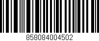 Código de barras (EAN, GTIN, SKU, ISBN): '858084004502'