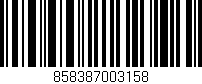 Código de barras (EAN, GTIN, SKU, ISBN): '858387003158'